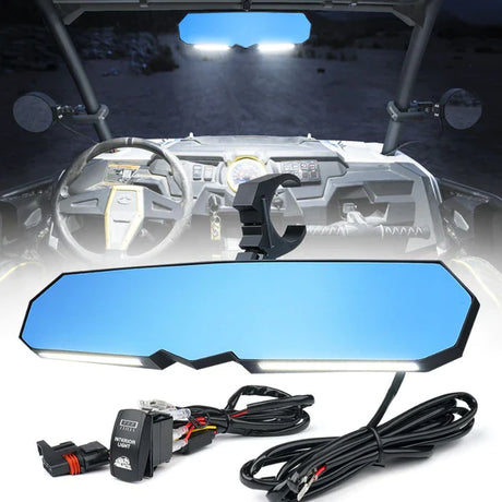 Photo of D2D 13" Lighted Rearview Mirror by Dunes 2 Dezert SXS - Premium Dome Lights for UTVs / Side by Sides
