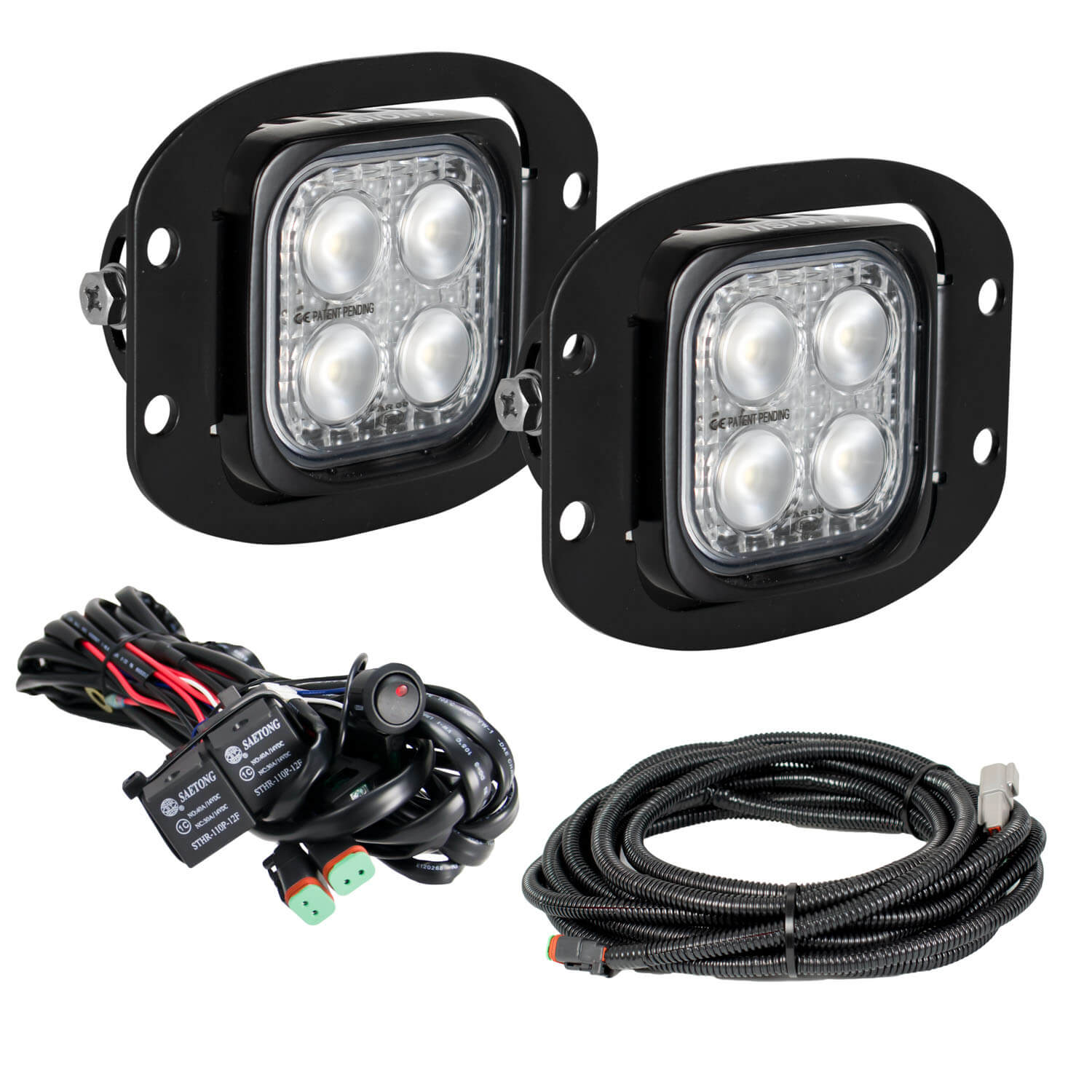 Photo of Dura Mini LED Light 60º Beam Flush Mount V2 Reverse Kit by Vision X Off-Road - Premium LED Work Light for UTVs / Side by Sides