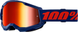 100% Strata 2 Goggles - Navy Mirror Red Lens