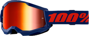 100% Strata 2 Goggles - Navy Mirror Red Lens