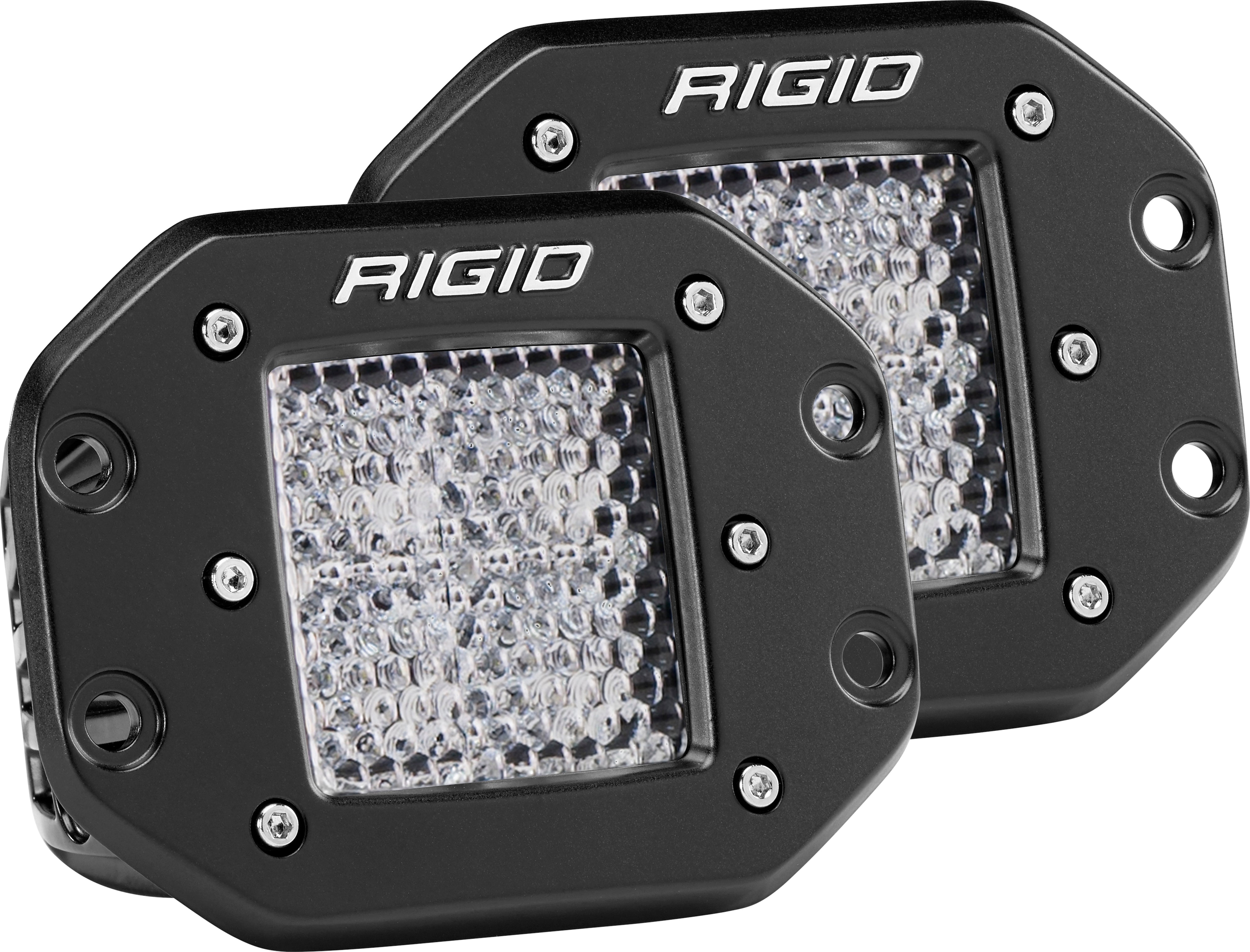 Photo of D-SERIES PRO DIFFUSED FLUSH MOUNT LIGHT PAIR by RIGID - Premium Illumination for UTVs / Side by Sides