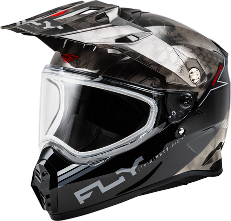 Photo of TREKKER CW CONCEAL HELMET DUAL SHLD BLACK/GREY/WHITE 2X by FLY RACING - Premium Helmets for UTVs / Side by Sides
