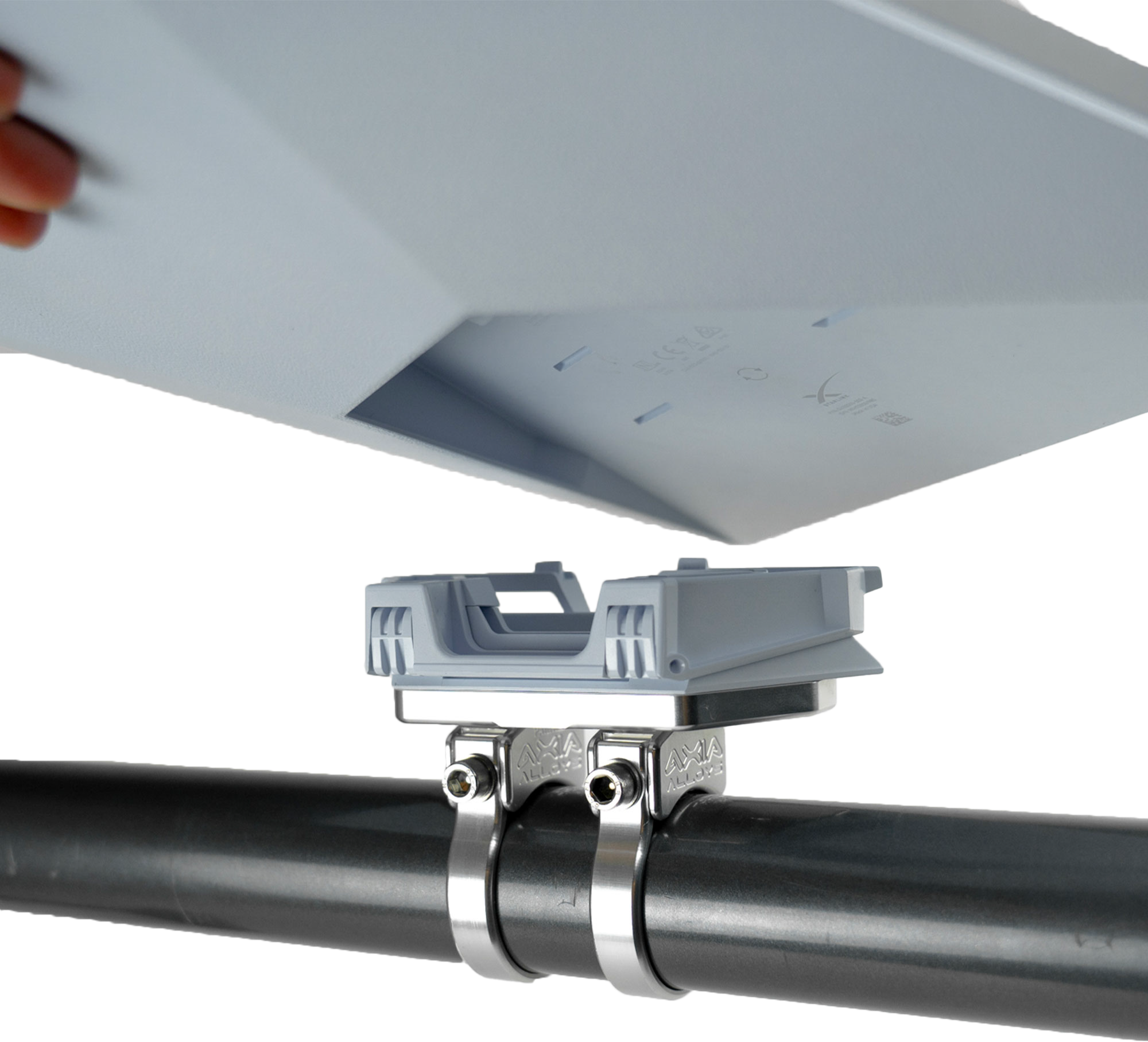 Photo of STARLINK MINI TUBING MOUNT SILVER by AXIA - Premium Mounts/Brackets for UTVs / Side by Sides
