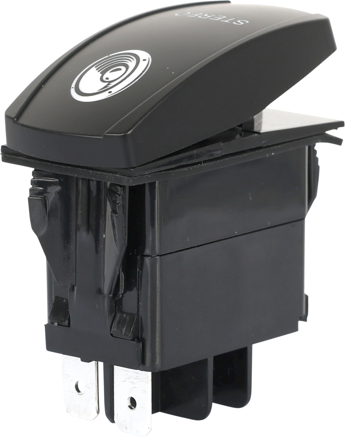 Photo of STEREO ACCESSORY LED SWITCH PRO BACKLIT by OPEN TRAIL - Premium Switches for UTVs / Side by Sides