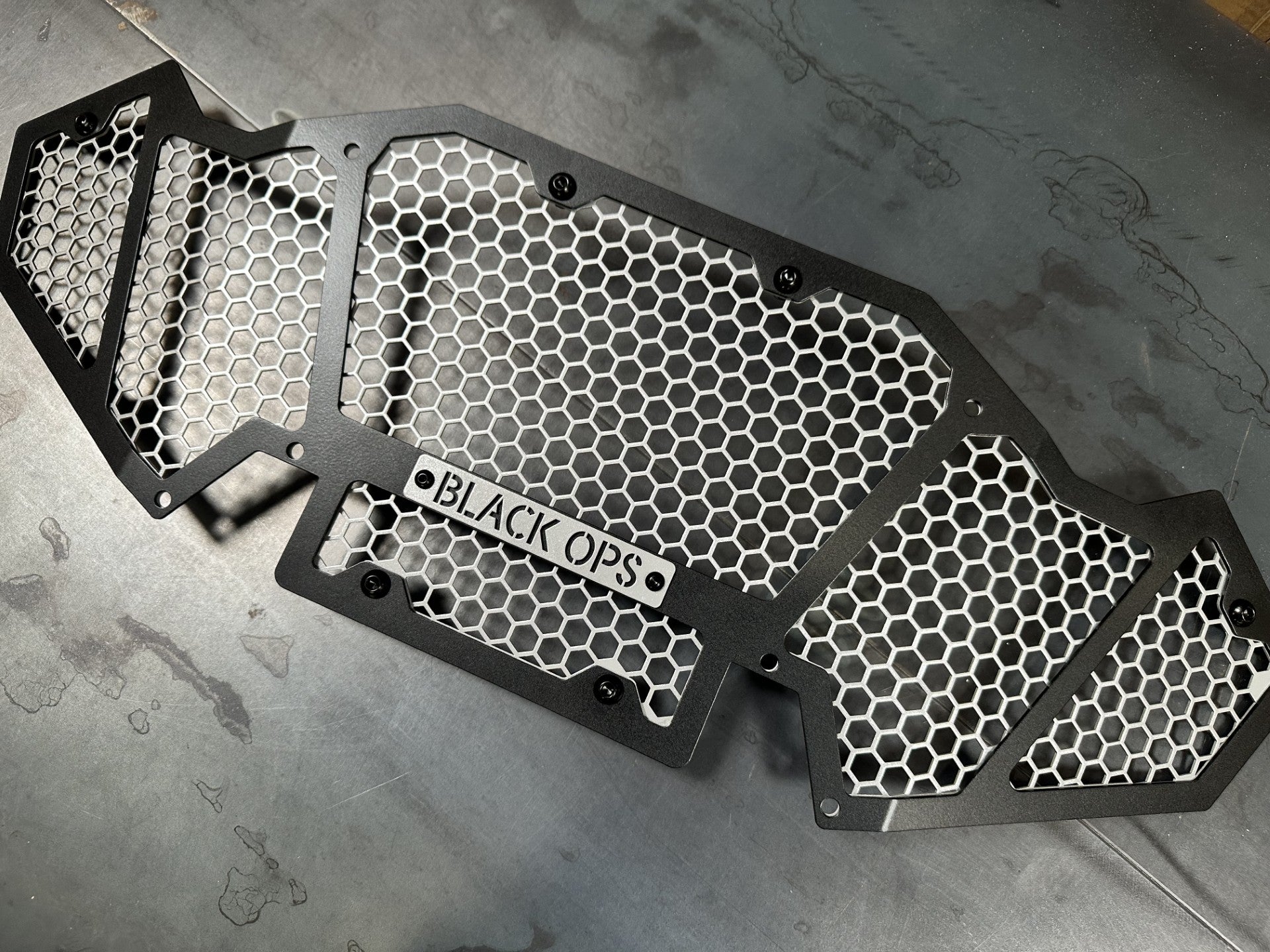 Black Ops Machine Polaris RZR Pro R Grill - Honeycomb Protection + Multi-Platform Fit (Pro R, Turbo R, Pro XP 2020-2024)