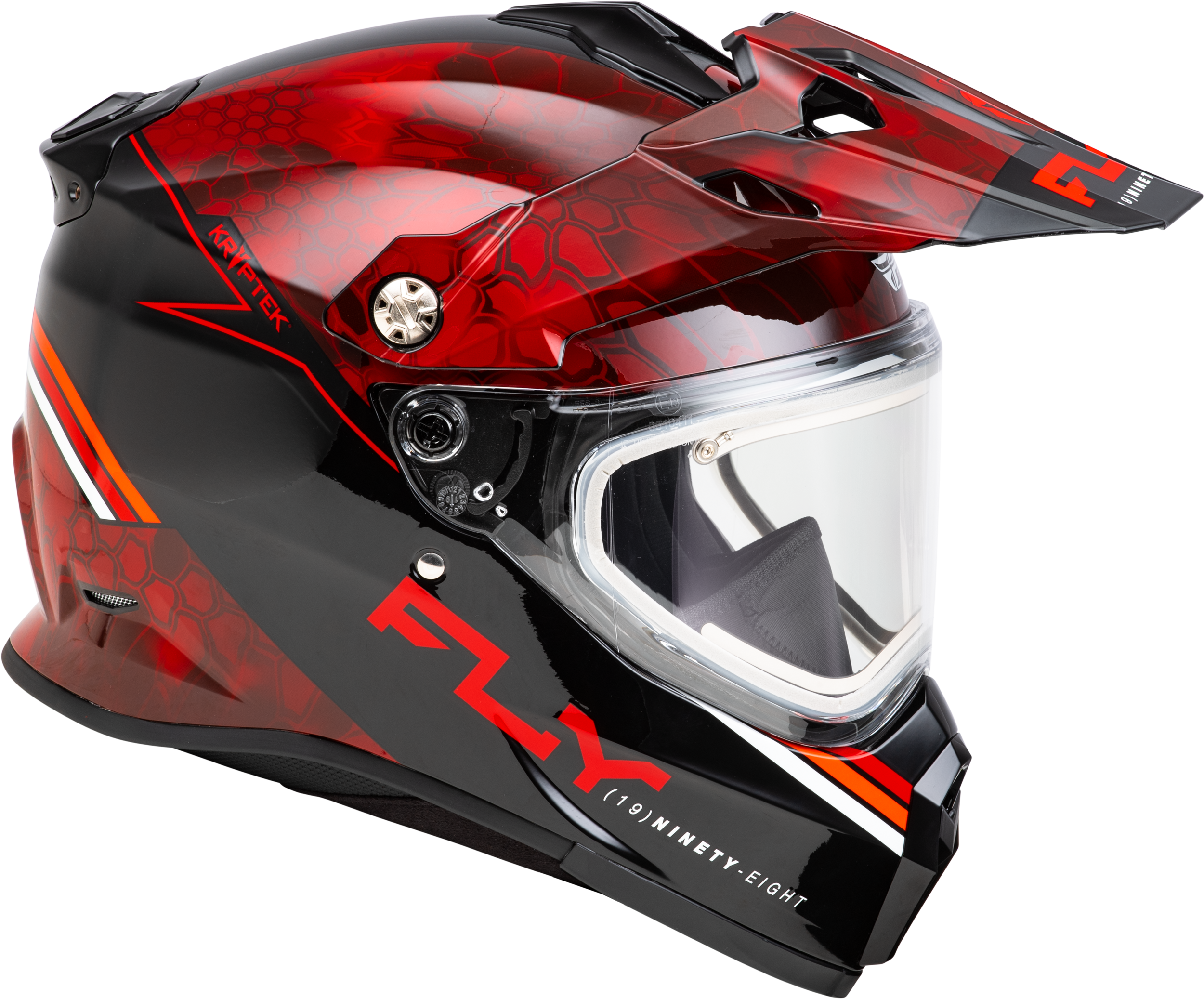 Photo of TREKKER CW CONCEAL HELMET ELEC SHLD RED/BLACK LG by FLY RACING - Premium Helmets for UTVs / Side by Sides