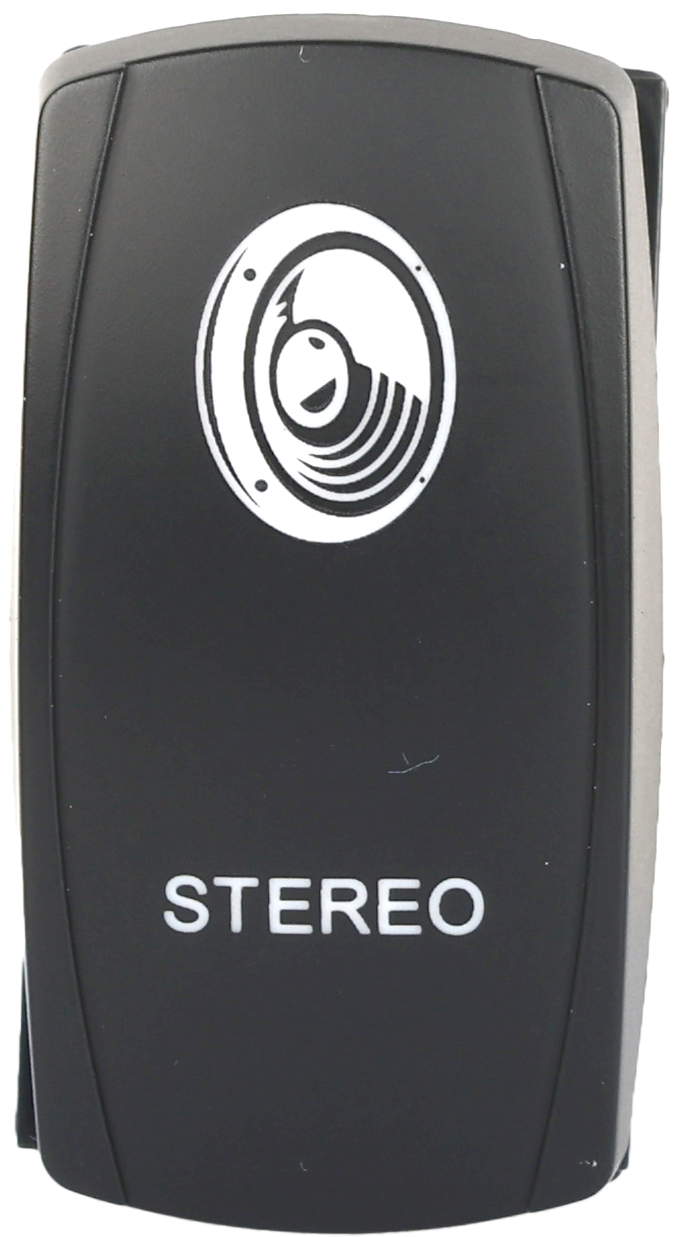 Photo of STEREO ACCESSORY SWITCH PRO SERIES BACKLIT by OPEN TRAIL - Premium Switches for UTVs / Side by Sides