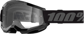100% Strata 2 Goggles - Black Clear Lens