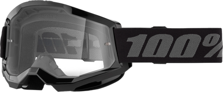 100% Strata 2 Goggles - Black Clear Lens