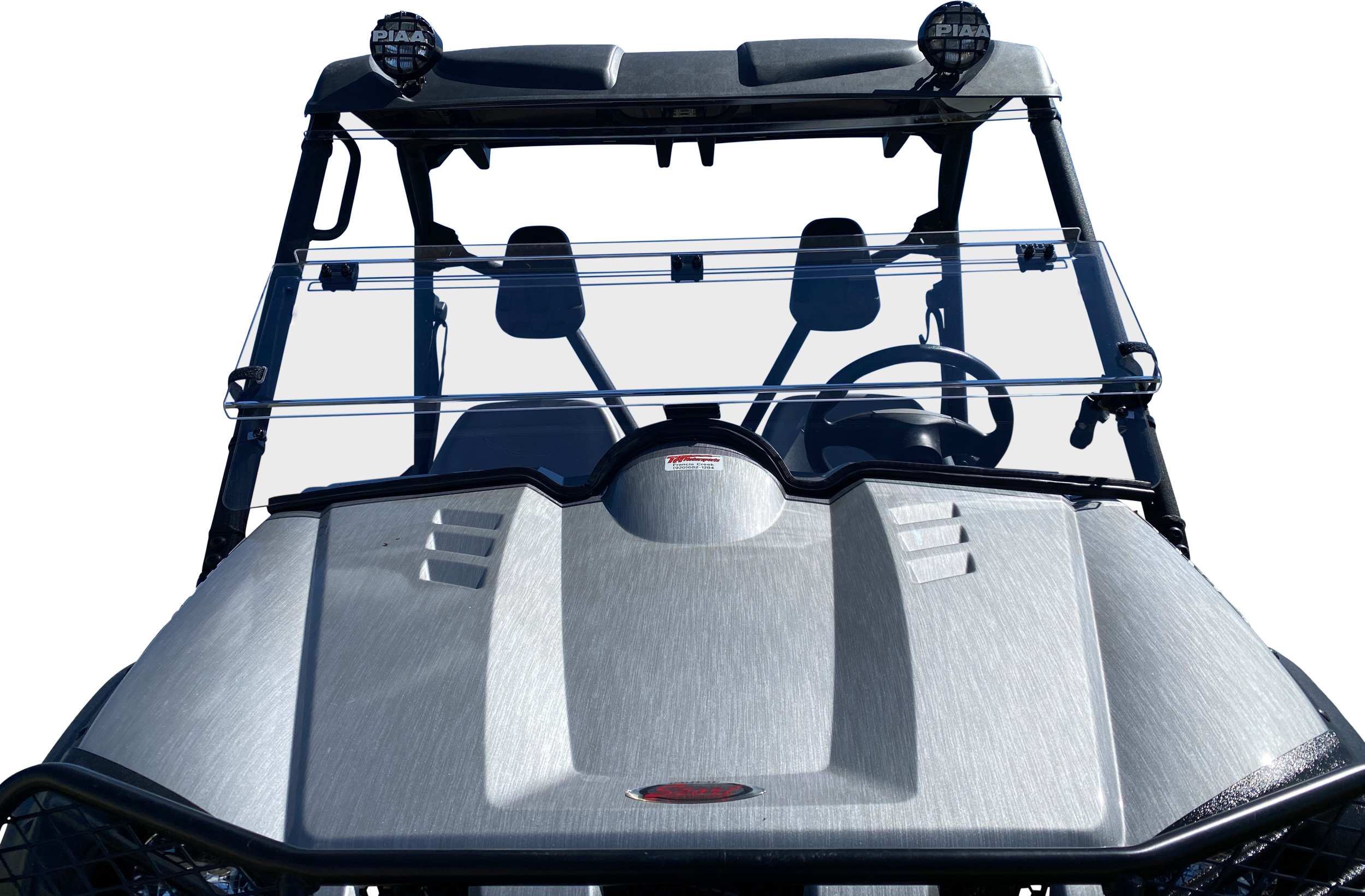Photo of Folding Windshield for Honda Talon 1000X Raptor 700 Yamaha Rhino 660 by OPEN TRAIL - Premium Windshield/Windscreen for UTVs / Side by Sides