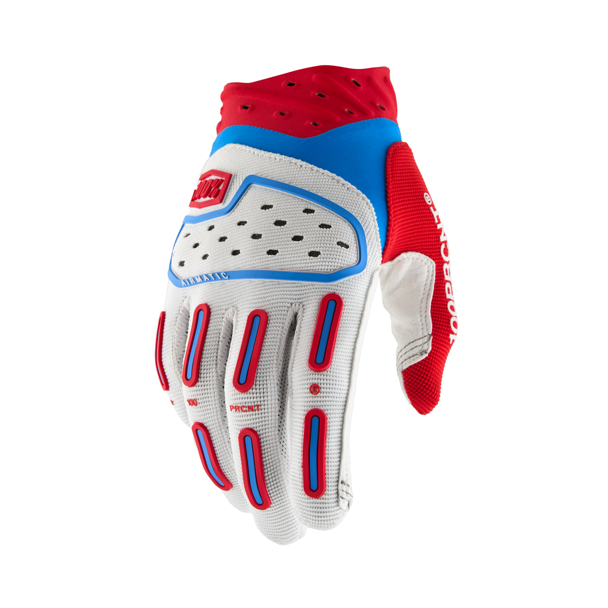 100% Airmatic 2 Riding Gloves - Red/White/Blue, XL
