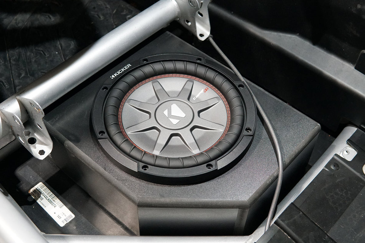UTV Stereo Can-Am X3 Front Passenger 10" Low-Profile Subwoofer Enclosure