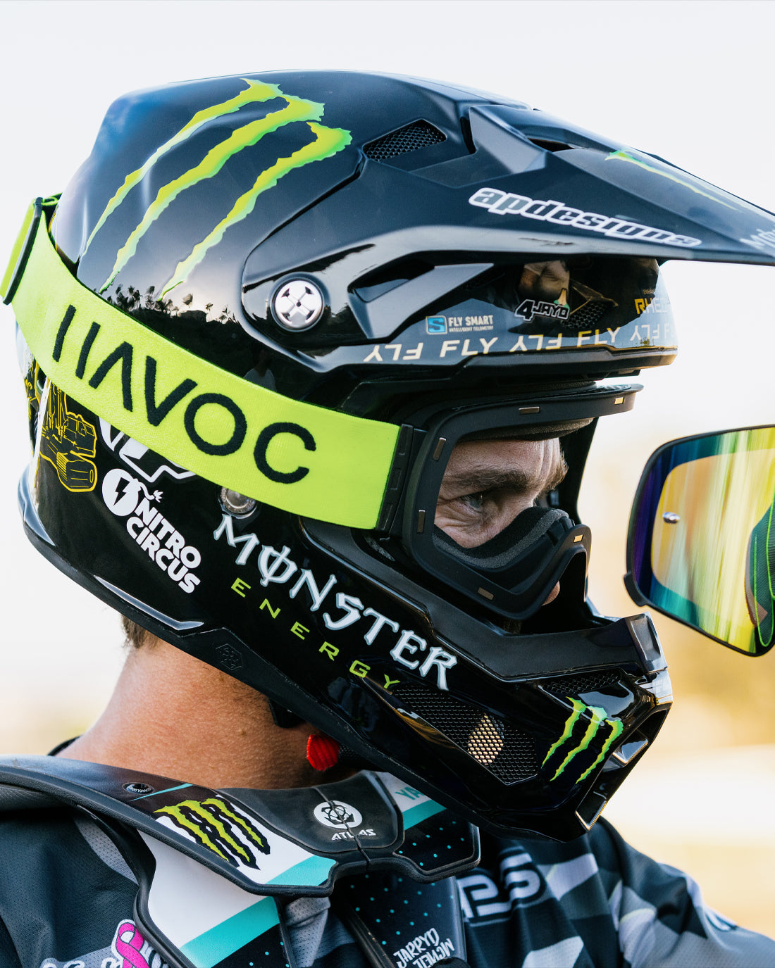 Havoc Infinity Goggle - Neon Strap / Silver Magnetic Lens / Black Frame