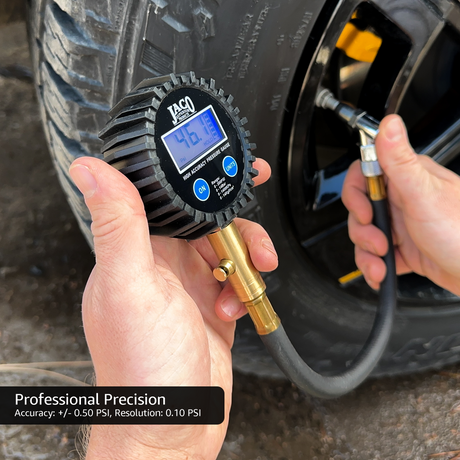 Photo of ElitePro™ Digital Tire Pressure Gauge - Professional Accuracy - 100 PSI by JACO - Premium Tire Pressure Gauge for UTVs / Side by Sides
