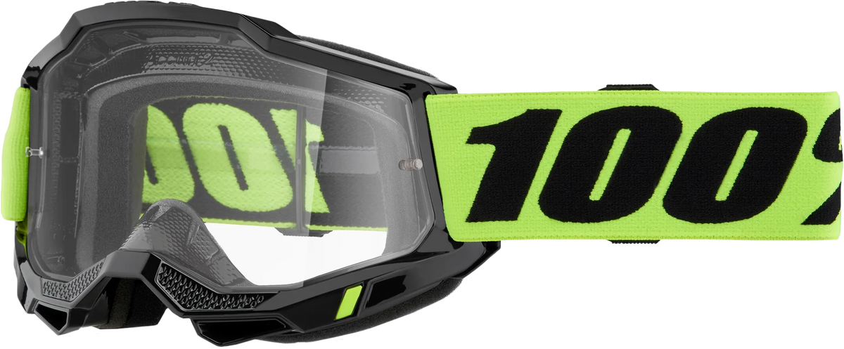 100% Accuri 2 Junior Goggles - Neon Yellow Clear Lens