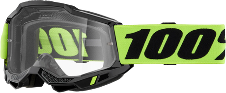 100% Accuri 2 Junior Goggles - Neon Yellow Clear Lens