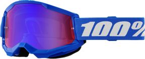 100% Strata 2 Junior Goggles - Blue Mirror Red/Blue Lens