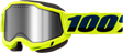 100% Accuri 2 Snowmobile Goggles - Neon Yellow Silver Mirror Lens