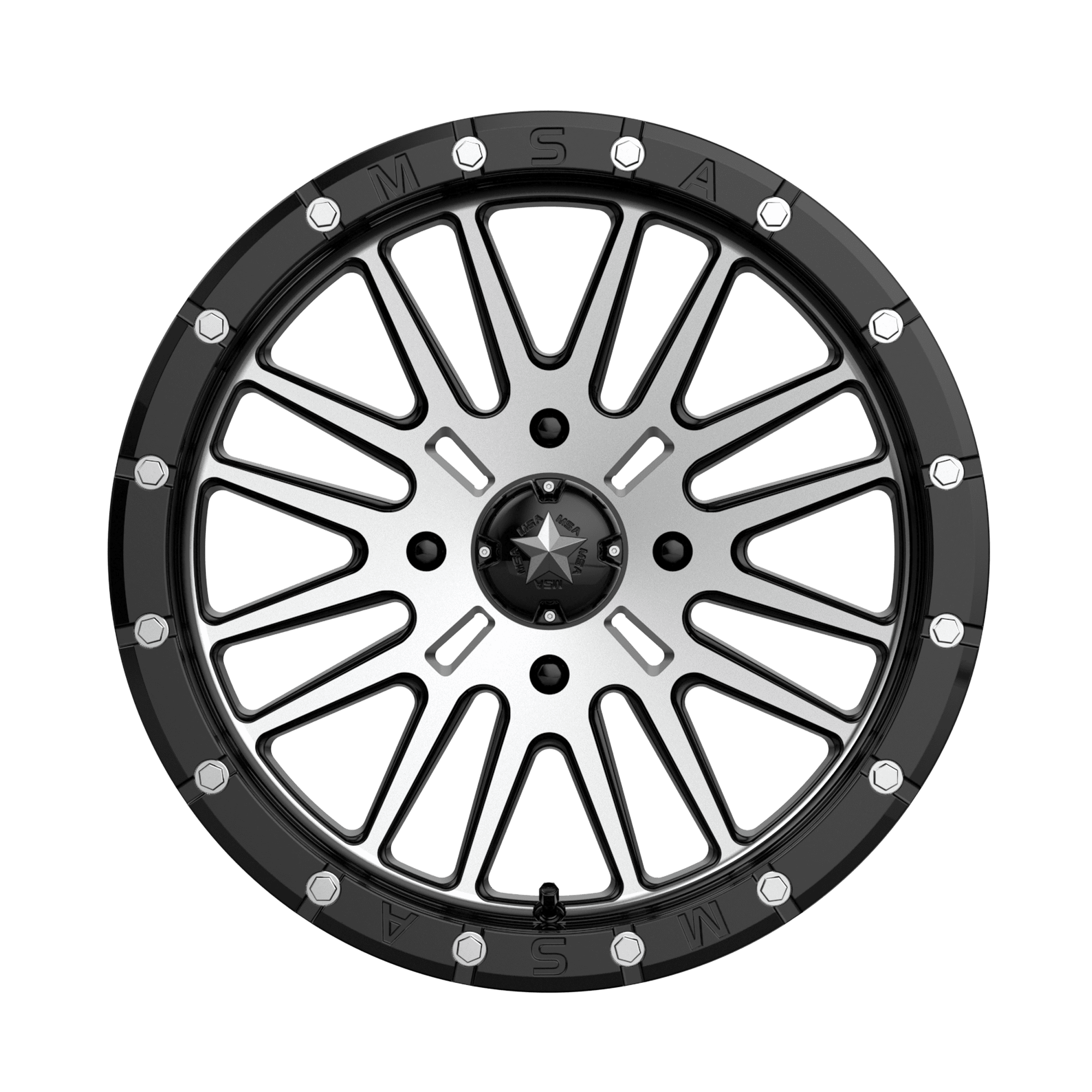 Photo of MSA M37 Brute Beadlock - Gloss Black Machined by MSA Offroad Wheels - Premium for UTVs / Side by Sides