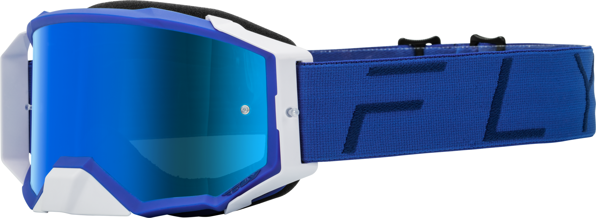 Photo of ZONE PRO GOGGLE BLUE W/ SKY BLUE MIR/SKY BLUE LENS by FLY RACING - Premium Eyewear for UTVs / Side by Sides