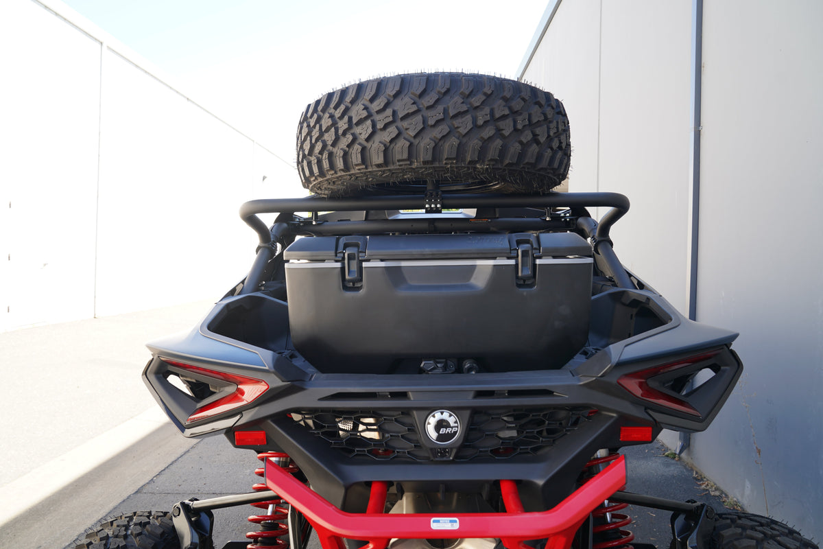 Photo of Can-Am Maverick R Mid-Height Dual Clamp Spare Tire Mount by Factory UTV - Premium Spare Tire Mounts for UTVs / Side by Sides