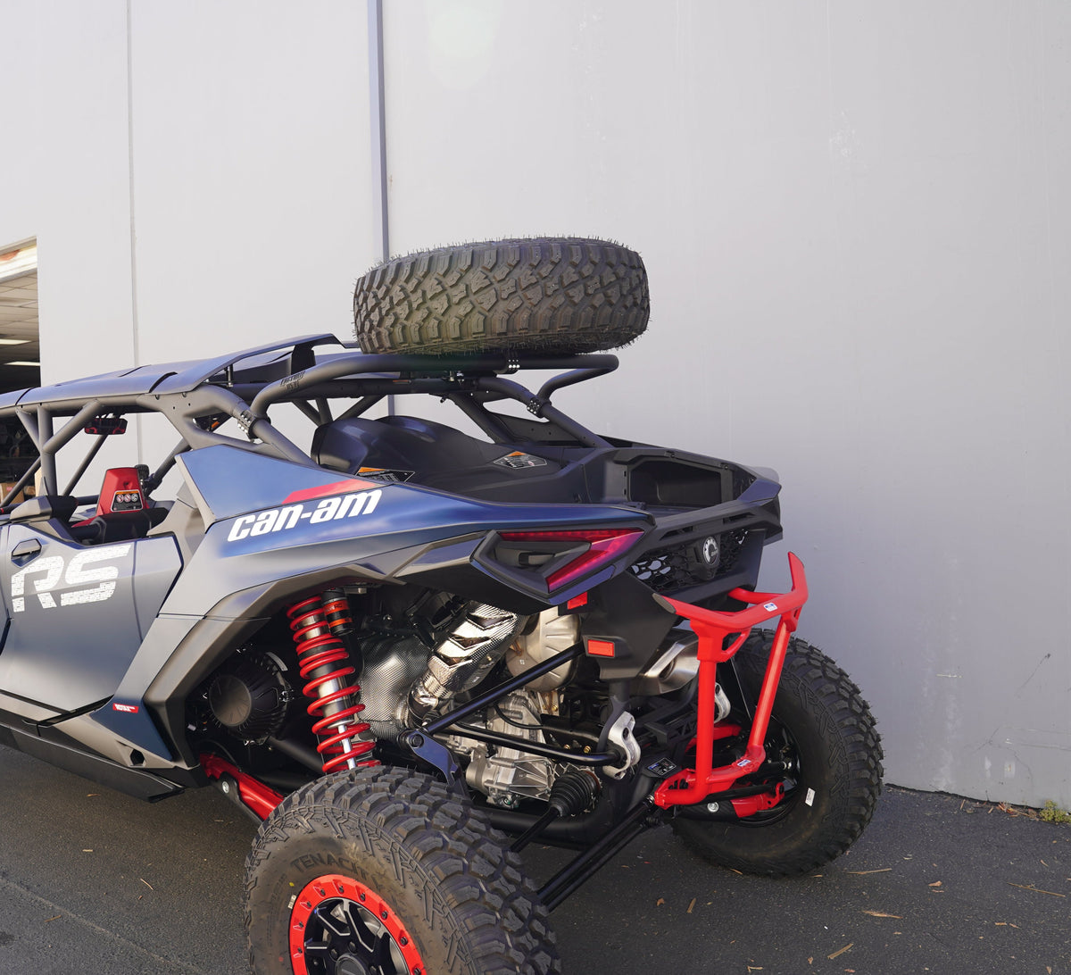 Photo of Can-Am Maverick R Max Mid-Height Dual Clamp Spare Tire Mount by Factory UTV - Premium Spare Tire Mounts for UTVs / Side by Sides
