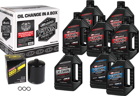 Photo of V-TWIN SYN OIL CHANGE KIT M8 BLACK FILER by MAXIMA - Premium Tools for UTVs / Side by Sides