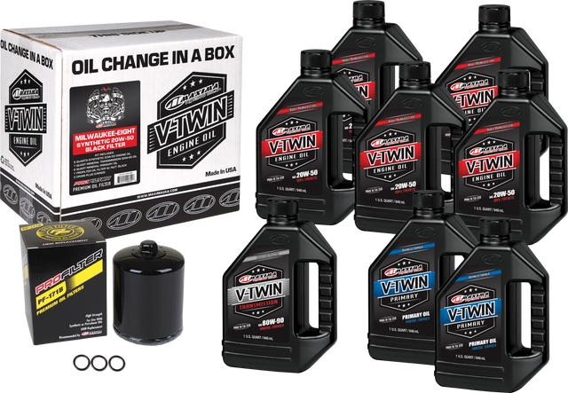 Photo of V-TWIN SYN OIL CHANGE KIT M8 BLACK FILER by MAXIMA - Premium Tools for UTVs / Side by Sides