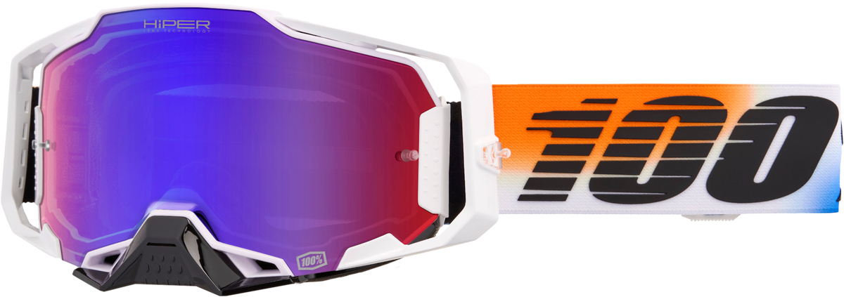 100% Armega HiPER Goggles - United Mirror Red/Blue Lens