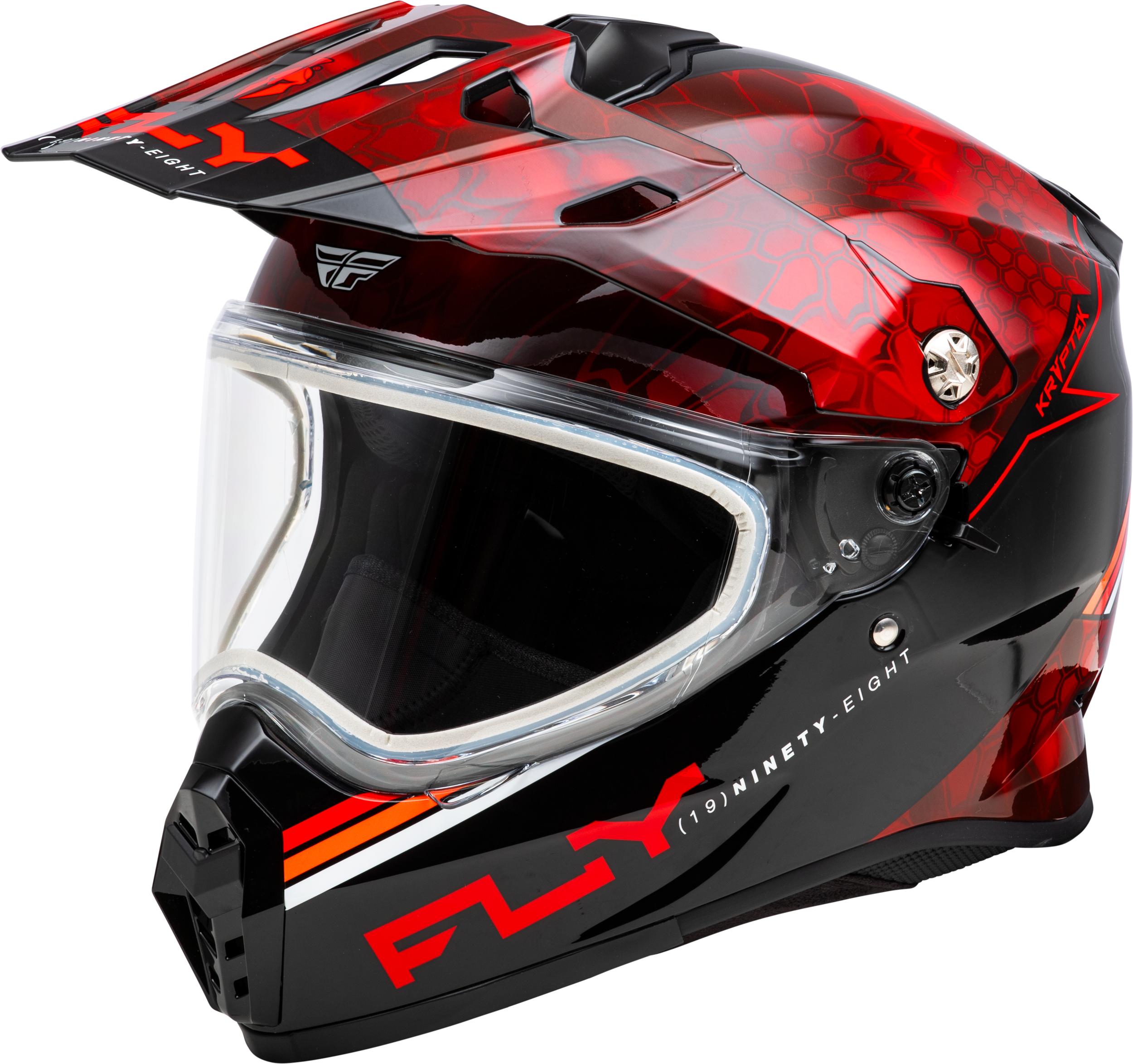 Photo of TREKKER CW CONCEAL HELMET DUAL SHLD RED/BLACK 2X by FLY RACING - Premium Helmets for UTVs / Side by Sides