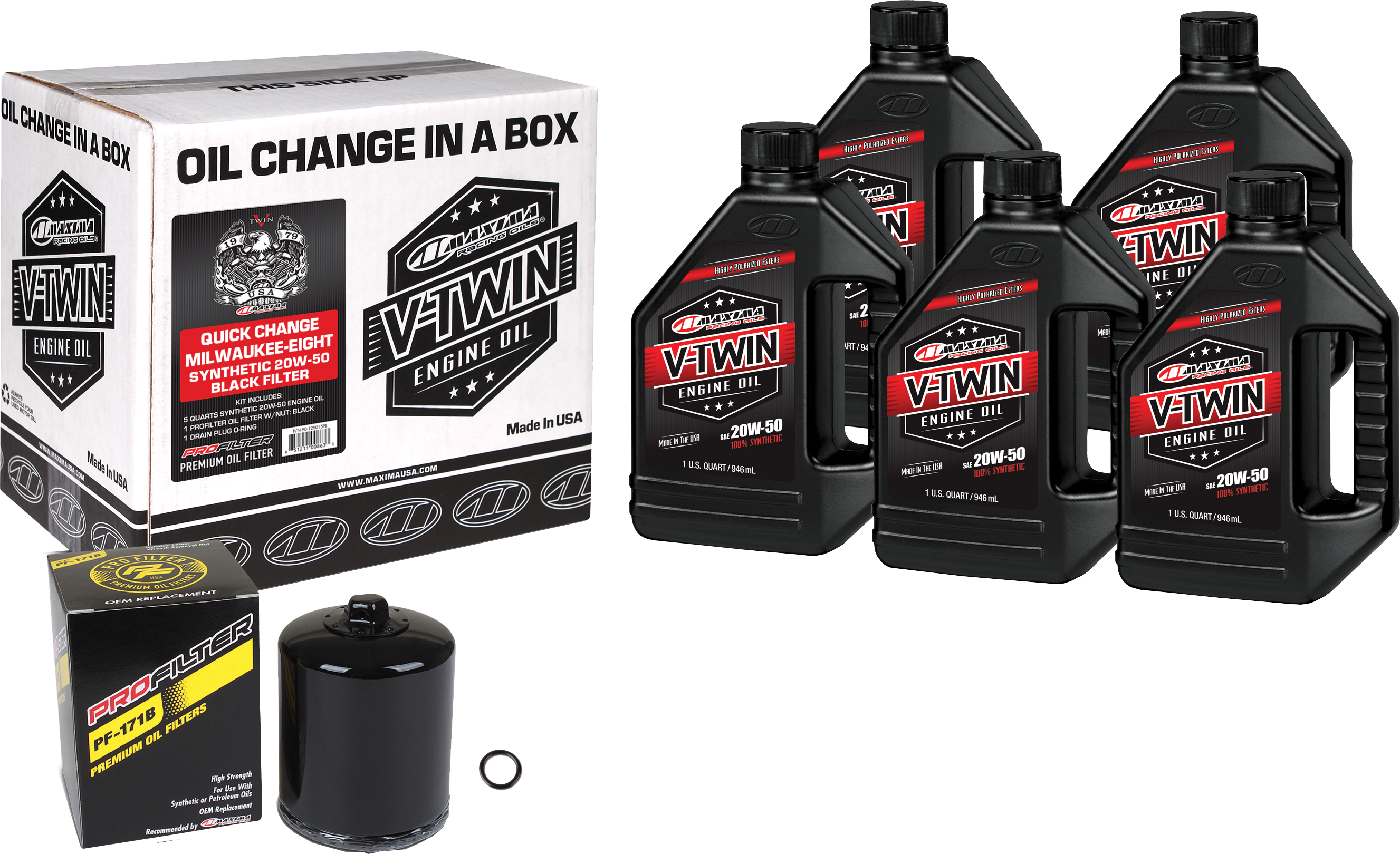 Photo of V-TWIN SYN QUICK CHANGE KIT M8 BLACK FILER by MAXIMA - Premium Tools for UTVs / Side by Sides