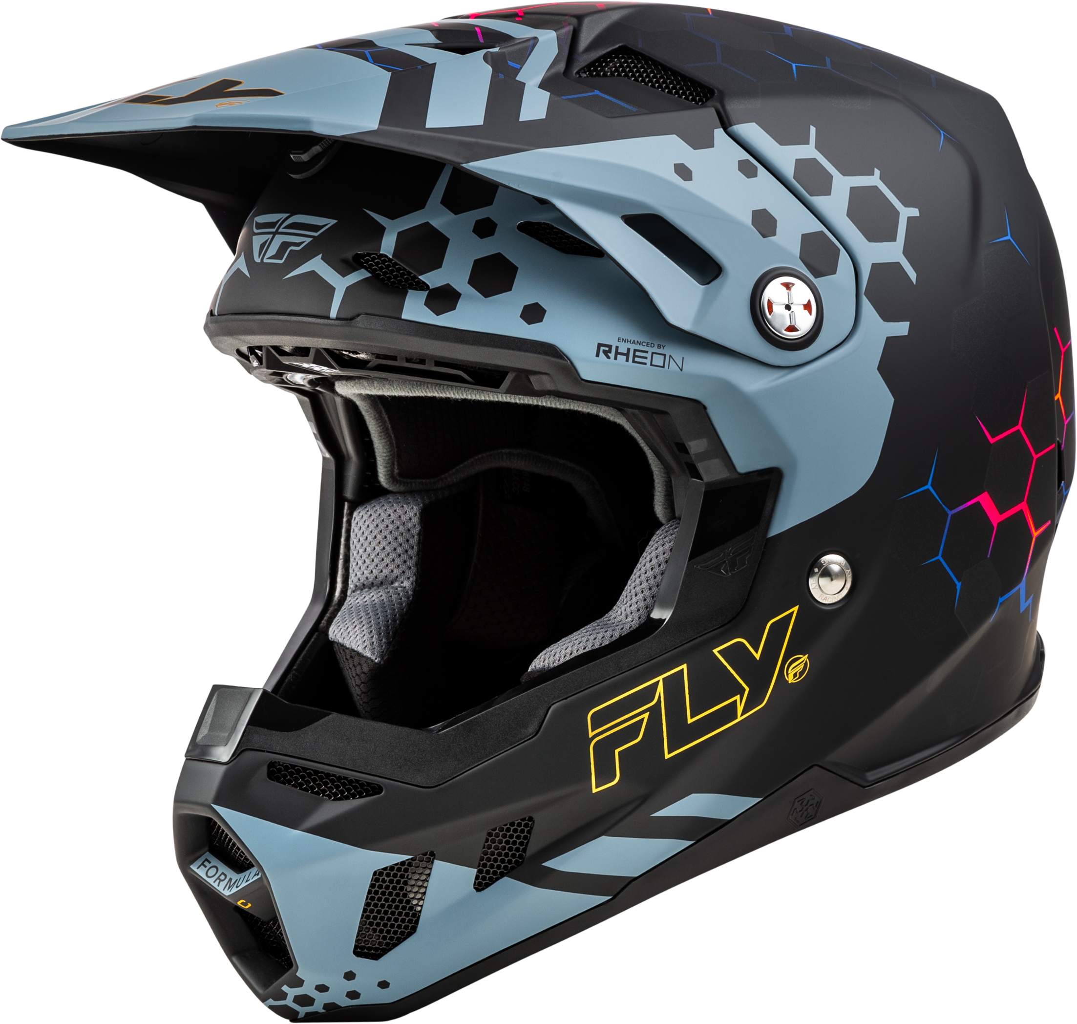 Photo of FORMULA CC TEKTONIC HELMET MATTE BLACK/SLATE/BLUE XL by FLY RACING - Premium Helmets for UTVs / Side by Sides