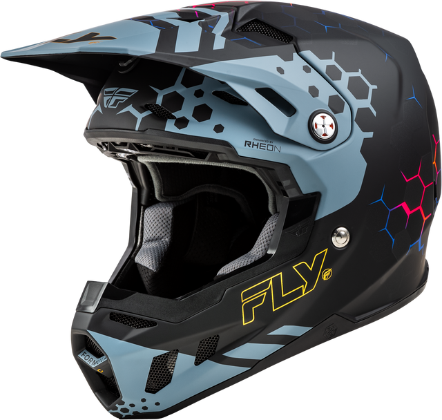 Photo of FORMULA CC TEKTONIC HELMET MATTE BLACK/SLATE/BLUE XL by FLY RACING - Premium Helmets for UTVs / Side by Sides
