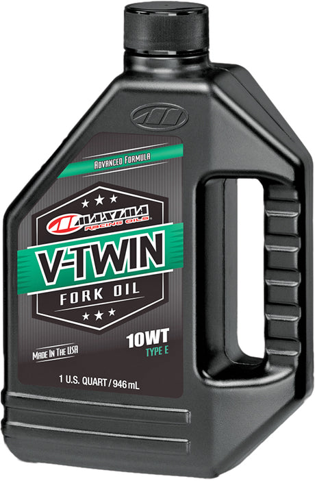 Photo of V-TWIN TYPE-E FORK OIL 10WT 32OZ by MAXIMA - Premium Chemicals for UTVs / Side by Sides
