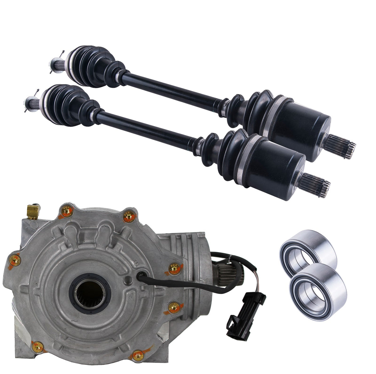 Polaris Ranger 570 MidSize / ETX Front Differential Axles & Wheel Bearing Bundle | 4XPRO - product view 1