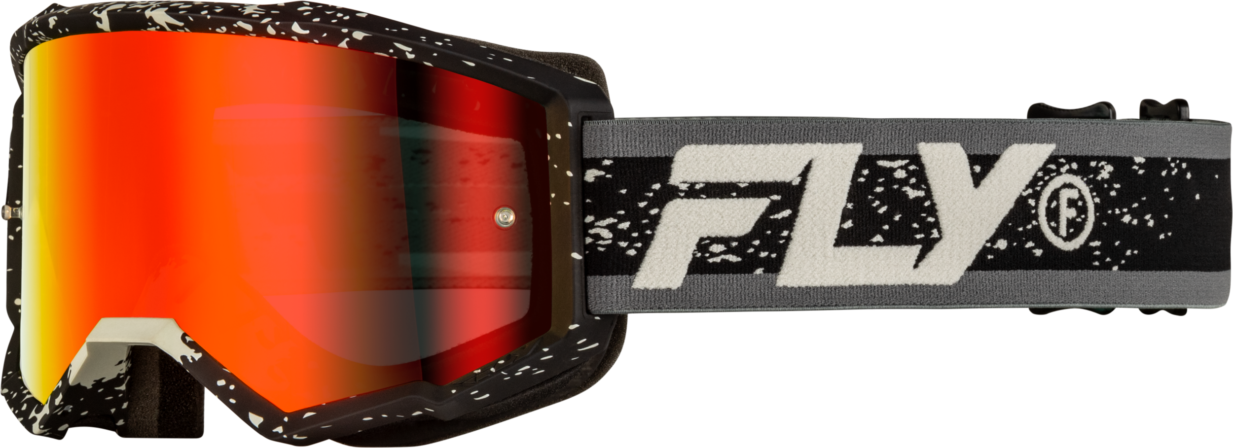 Photo of ZONE GOGGLE BLACK/GREY W/ RED MIRROR/SMOKE LENS by FLY RACING - Premium Eyewear for UTVs / Side by Sides