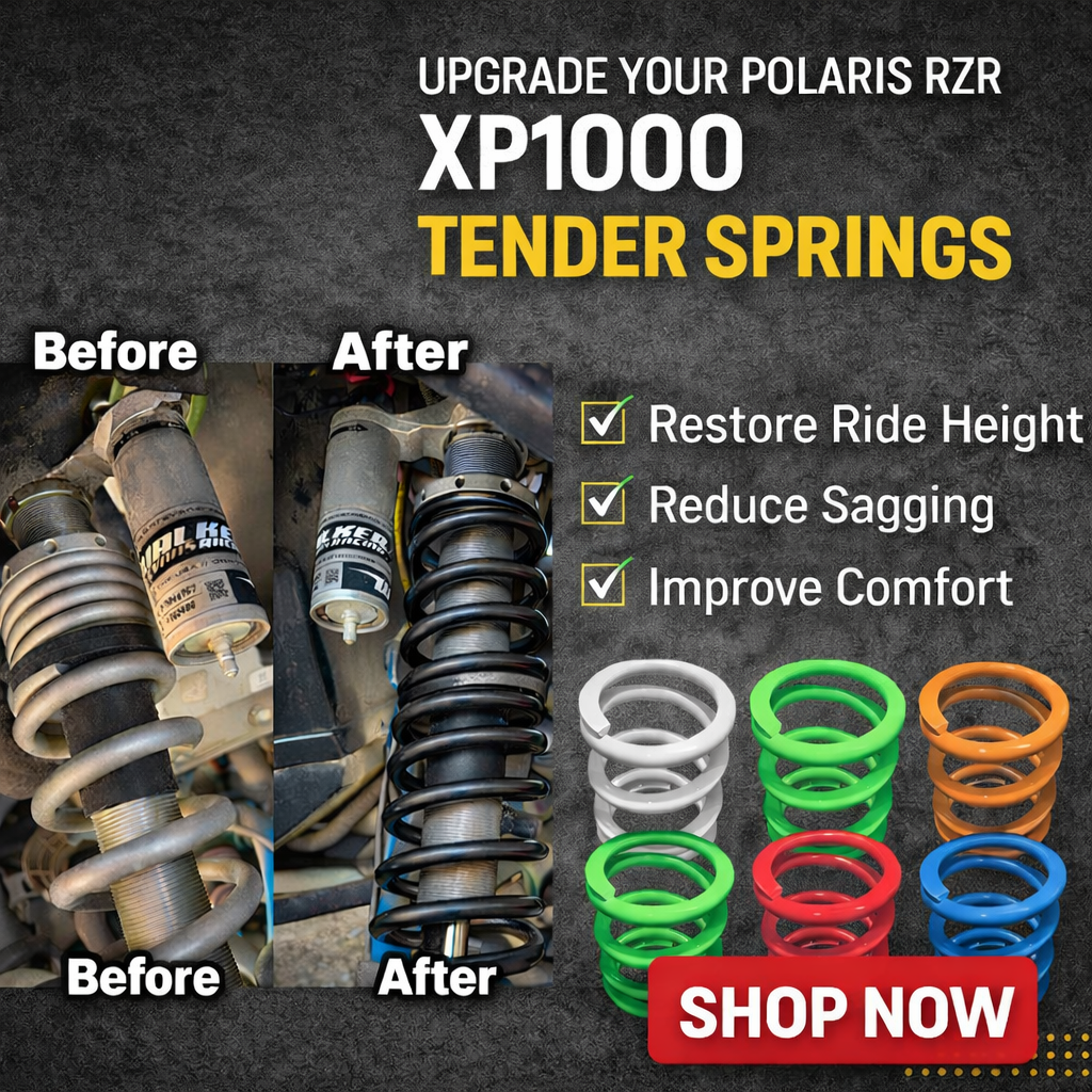 Polaris RZR XP 1000 Tender Spring Swap Kit (2014–2023) | 2 & 4 Seat | Restore Ride Height + Comfort