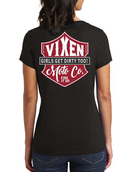 Photo of Fire it Up Ladies V Neck Tee by OFF-ROAD VIXENS CLOTHING CO. - Premium Ladies Tees for UTVs / Side by Sides