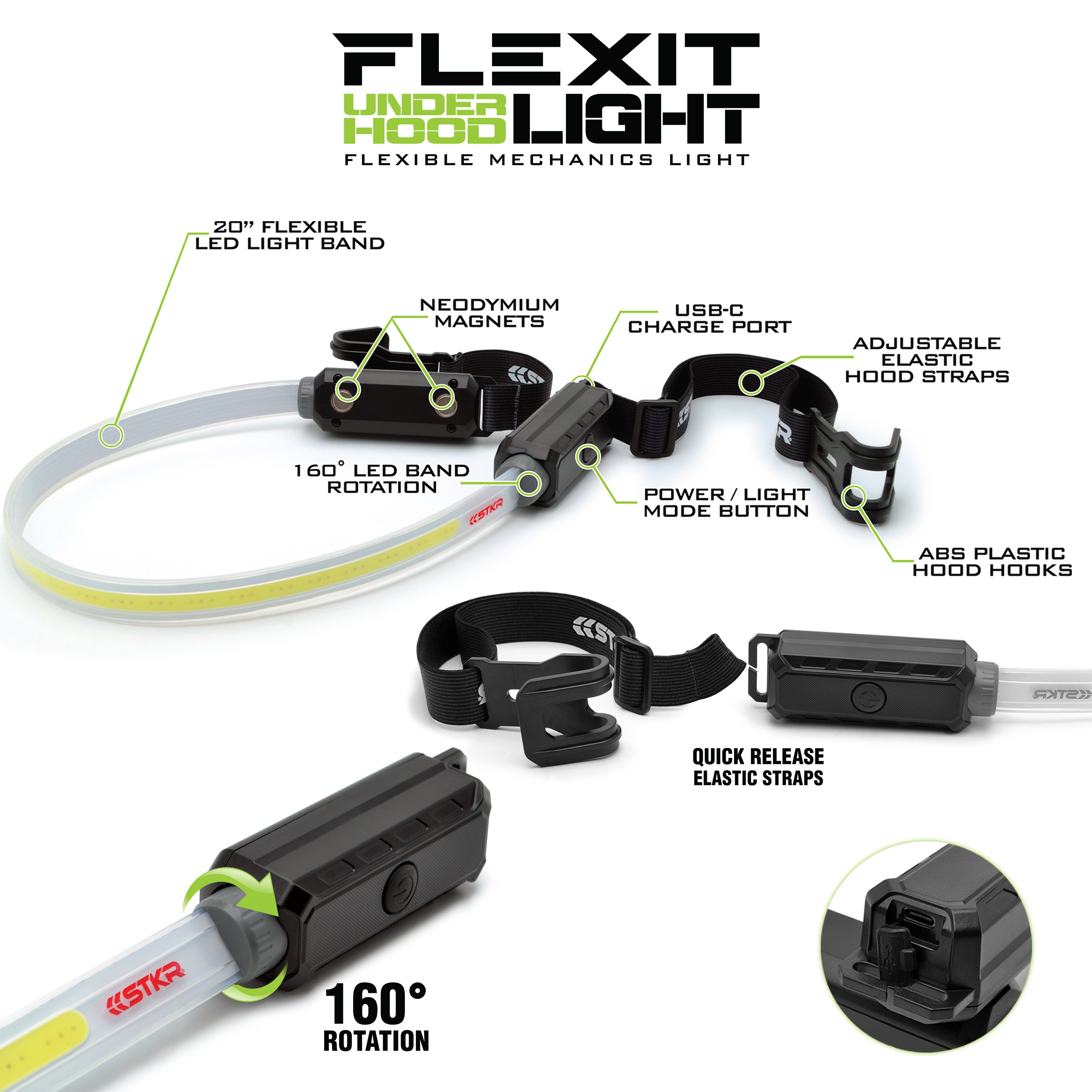 Photo of FLEXIT Under Hood Light - Mechanics Flexible Work Light by STKR Concepts - Premium Light Pods for UTVs / Side by Sides
