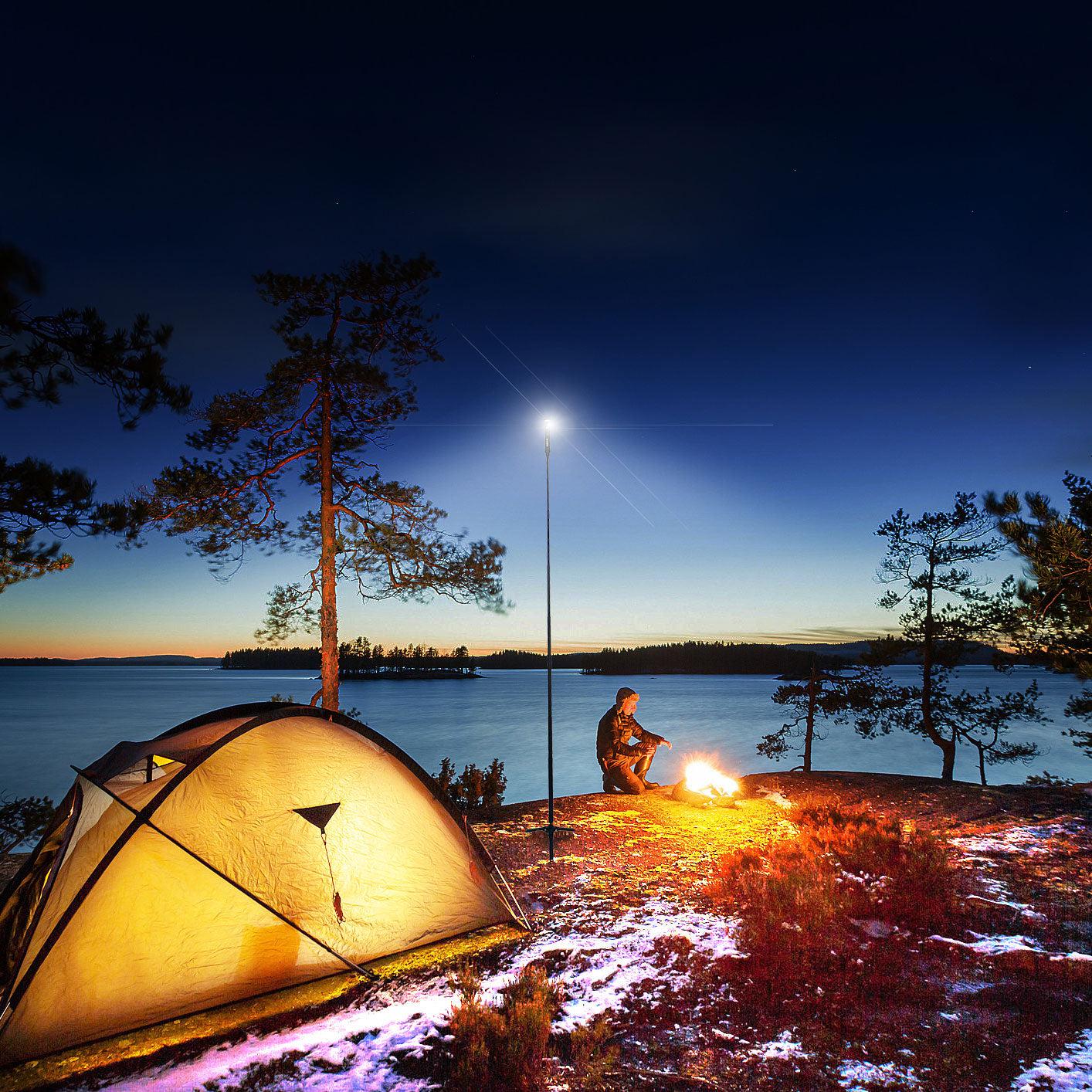 Photo of FLi-PRO 8' Telescoping Light with Removeable Flashlight & Wireless Remote by STKR Concepts - Premium Telescoping Light for UTVs / Side by Sides