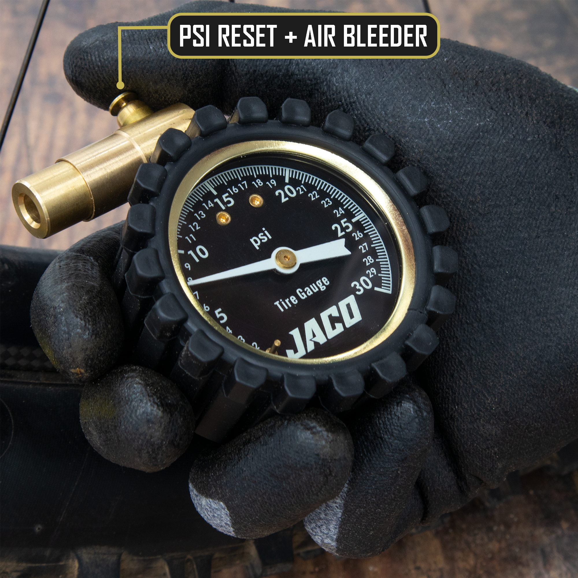 Photo of FTX-30 Low Pressure Presta Tire Gauge for Bikes (Max 30 PSI) | Fat Tire Bike Series by JACO - Premium Tire Accessories for UTVs / Side by Sides
