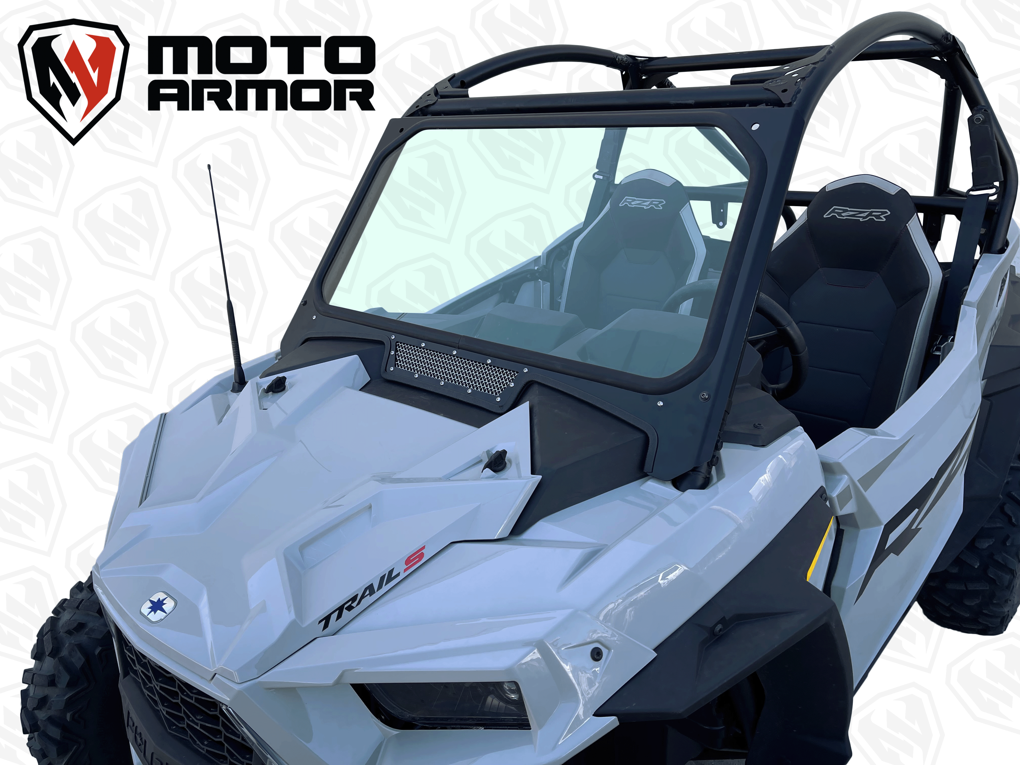 Photo of Glass Windshield with Vent for Polaris RZR Trail S by Moto Armor - Premium for UTVs / Side by Sides