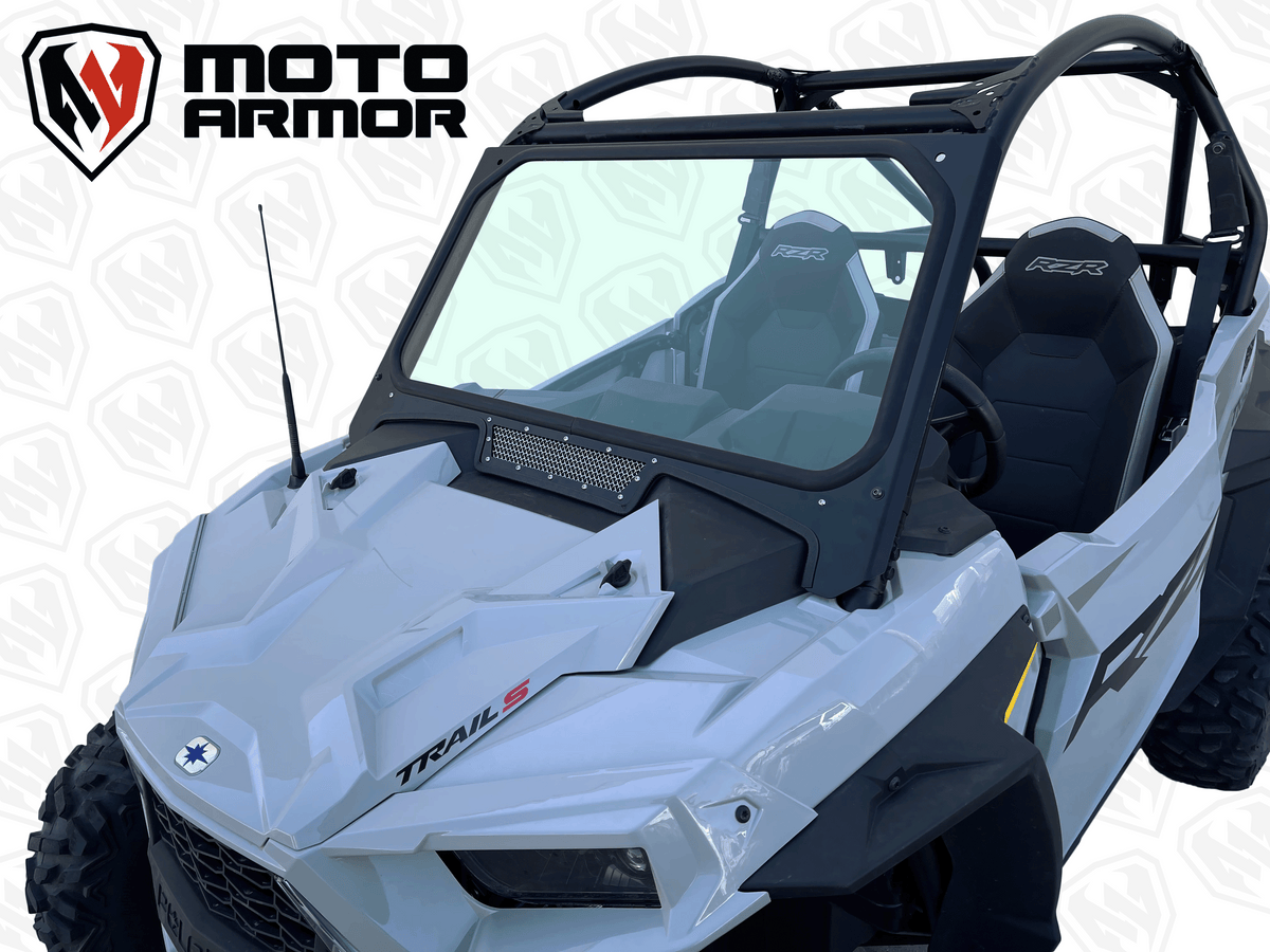 Photo of Glass Windshield with Vent for Polaris RZR Trail S by Moto Armor - Premium for UTVs / Side by Sides