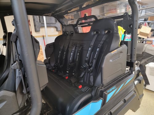 Photo of Yamaha Wolverine X4 Rear Bench Seat (2018-2025) W Harnesses by UTV Mountain Accessories - Premium Seats & Accessories for UTVs / Side by Sides