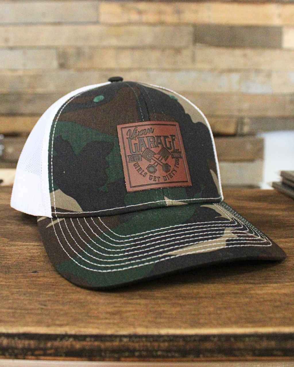Photo of Garage Girls Camo Trucker Hat by OFF-ROAD VIXENS CLOTHING CO. - Premium Apparel & Accessories for UTVs / Side by Sides