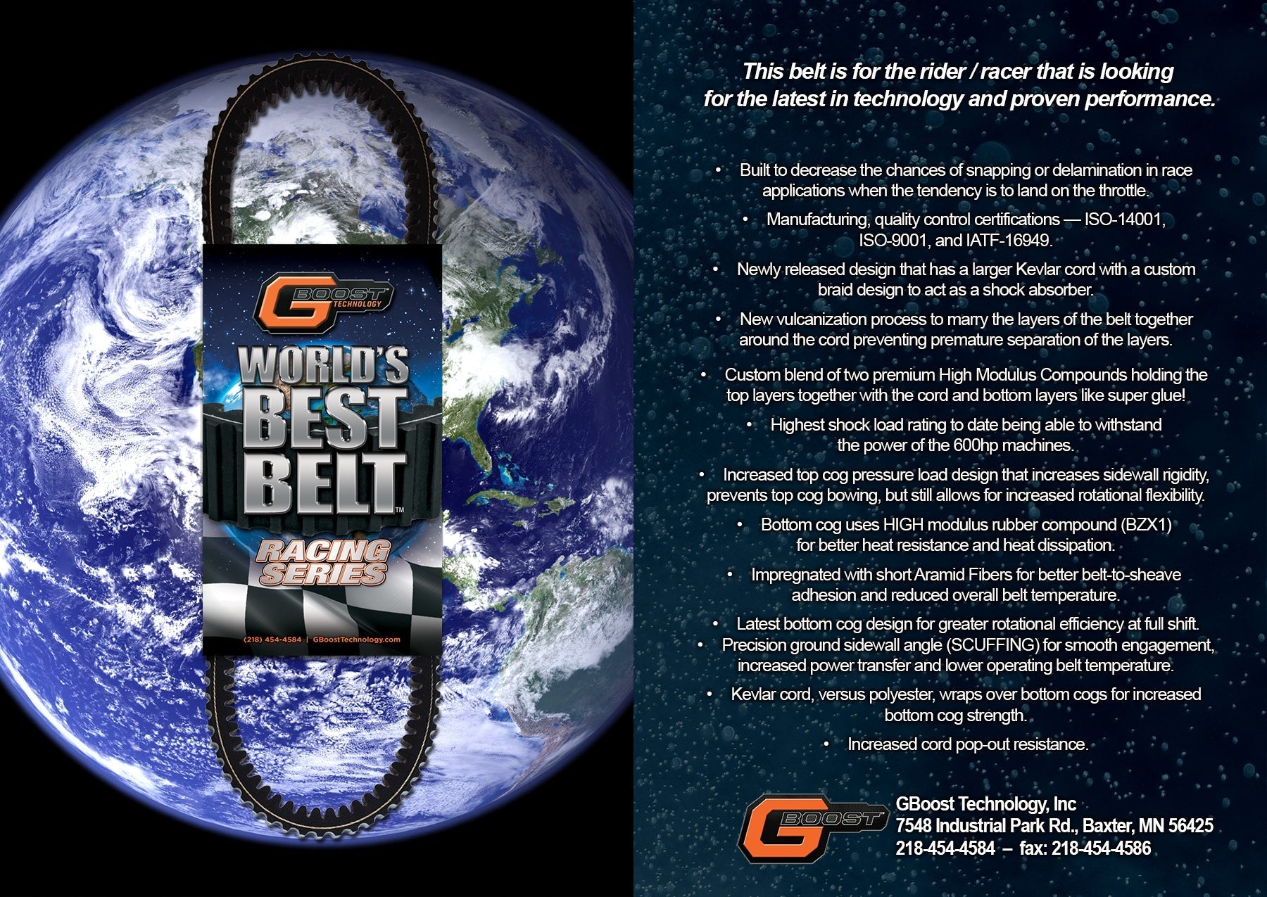Photo of GBoost World's Best Racing Series Belt - 2024+ Polaris Pro R by UTVRaceShop.Com - Premium Drive Belts for UTVs / Side by Sides