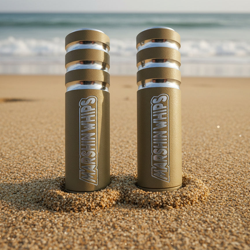 Photo of Game Changer LED Whip Set - Desert Tan by Marshin Whips - Premium for UTVs / Side by Sides