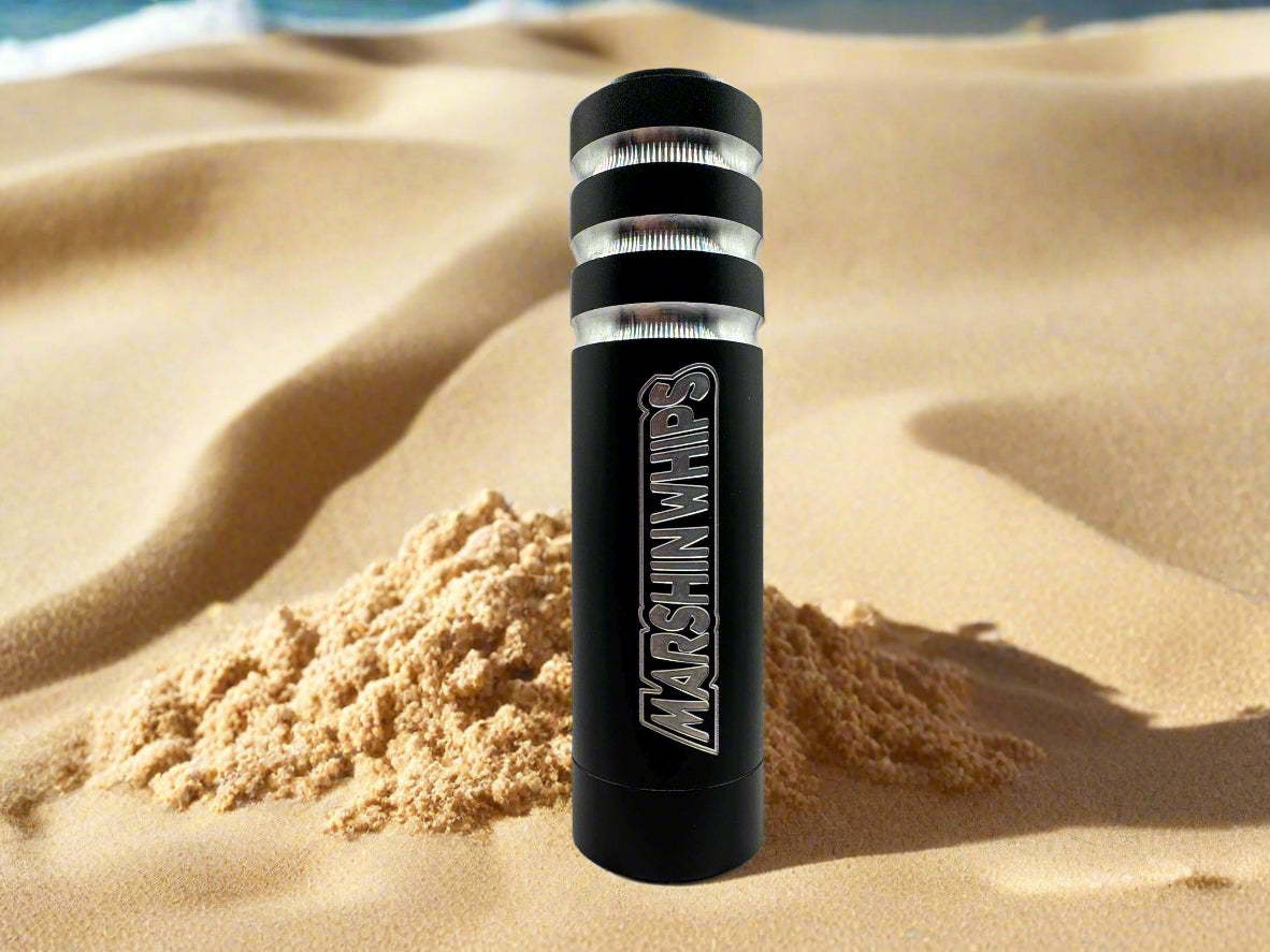 Photo of Game Changer LED Whip - Green, White & Red Single Edition by Marshin Whips - Premium for UTVs / Side by Sides