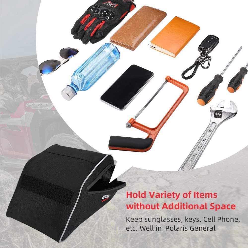 Photo of UTV Center Seats Storage Bag for Polaris General 2016-2024 by Kemimoto - Premium for UTVs / Side by Sides