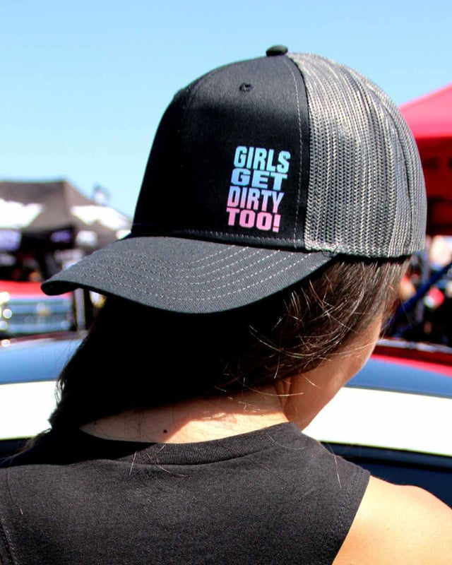 Photo of GGDT Trucker Hat - Black by OFF-ROAD VIXENS CLOTHING CO. - Premium Hats for UTVs / Side by Sides